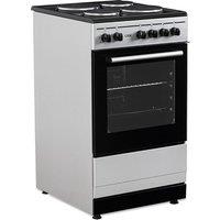 LOGIK LFSE50S25 50 cm Electric Solid Plate Cooker - Silver, Silver/Grey