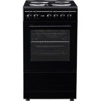 LOGIK LFSE50B25 50 cm Electric Solid Plate Cooker - Black, Black