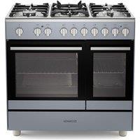 KENWOOD CK600DF-SL 90 cm Dual Fuel Range Cooker ? Slate Grey & Chrome, Silver/Grey