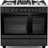 KENWOOD CK600DF 90 cm Dual Fuel Range Cooker ? Matt Black & Chrome, Silver/Grey,Black