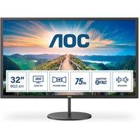 AOC Q32V4 Quad HD 32" IPS LCD Monitor - Black, Black