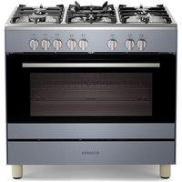 KENWOOD CK500DF-SL 90 cm Dual Fuel Range Cooker ? Slate Grey & Chrome, Silver/Grey