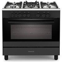 KENWOOD CK500DF 90 cm Dual Fuel Range Cooker ? Matt Black & Chrome, Silver/Grey,Black