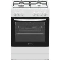 INDESIT I6G3PMW/UK 60 cm Dual Fuel Cooker - White, White,Black