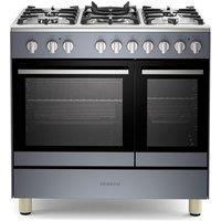 KENWOOD CK601G-SL 90 cm Gas Range Cooker ? Slate Grey & Chrome, Silver/Grey