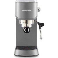 MORPHY RICHARDS Signature Espresso Coffee Machine - Grey, Silver/Grey