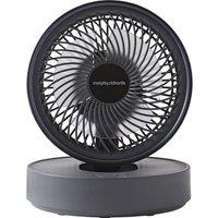 MORPHY RICHARDS Air Flex Portable 6 Desk Fan - Grey, Silver/Grey
