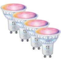 4LITE 4L1/8052 Wiz Connected Smart LED Bulb - GU10, Silver, Pack of 4