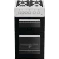 HOTPOINT HTG5GCW 50 cm Gas Cooker - White, White