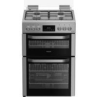 HOTPOINT HDG6GDCX 60 cm Gas Cooker - Stainless Steel, Stainless Steel