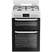 HOTPOINT HTG6GDCW 60 cm Gas Cooker - White, White