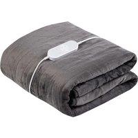 STATUS SGEOB1PKB6 Heated Electric Throw Blanket - Grey, 160 x 120 cm
