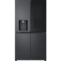 LG InstaView GMK960EV2E American-style Smart Fridge Freezer - Essence Black Steel, Silver/Grey,Black
