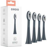 ORDO Sonic Replacement Toothbrush Heads - Pack of 4, Charcoal Grey