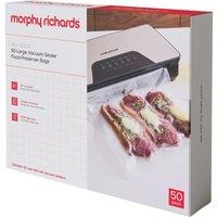 MORPHY RICHARDS Large Vacuum Sealer Bags - Pack of 50, Clear