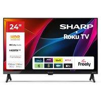 24" SHARP 1T-C24HD2725KB Roku TV Smart HD Ready HDR LED TV, Black