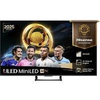 55" Hisense U7Q Mini LED 4K 144Hz Smart AI TV with Freely - 55U7QTUK, Silver/Grey,Black