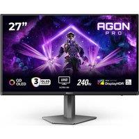 AOC AGON PRO AG276UZD 4K Ultra HD 27" Quantum Dot OLED Gaming Monitor - Black, Black