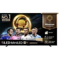 85" Hisense U7Q Mini LED 4K 144Hz Smart AI TV with Freely - 85U7QTUK, Silver/Grey,Black