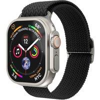 Vonmahlen Woven Apple Watch 44 - 49 mm Braided Nylon Loop - Black, Black