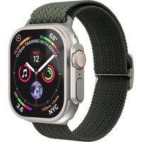 Vonmahlen Woven Apple Watch 40 - 42 mm Braided Nylon Loop - Olive, Green
