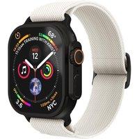 Vonmahlen Classic Nylon Loop Apple Watch 40-42 mm Strap - Cream, Cream,Black