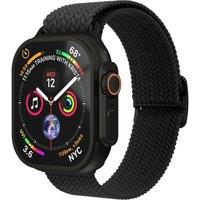 Vonmahlen Woven Apple Watch 40 - 42 mm Braided Nylon Loop - All Black, Black
