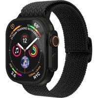 Vonmahlen Woven Apple Watch 44 - 49 mm Braided Nylon Loop - All Black, Black