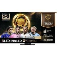75" Hisense U8Q Mini LED 4K 165Hz Smart AI TV with Freely - 75U8QTUK, Silver/Grey,Black