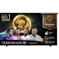Hisense U7Q PRO 100" Mini LED 4K 165Hz Smart AI TV with Freely - 100U7QTUK PRO, Silver/Grey,Black