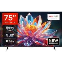 75" TCL T6C QLED 4K HDR Smart Fire TV with Freely - 75T6C-UK, Black