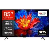 85" TCL 85P8K Smart 4K Ultra HD HDR QLED TV, Silver/Grey
