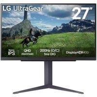 Lg UltraGear 27GS85Q-B Quad HD 27" Nano IPS Gaming Monitor - Black, Black