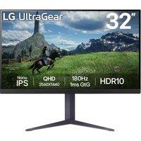 LG UltraGear 32GS85Q-B Quad HD 32" Nano IPS Gaming Monitor - Black, Black