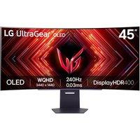 Lg UltraGear 45GS95QE-B.AEK Quad HD 45" Curved OLED Gaming Monitor - Dark Grey, Black,Silver/Grey