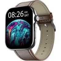 Noise ColorFit Ultra 3 Smart Watch - Classic Dark Brown with Brown Leather Band, Brown