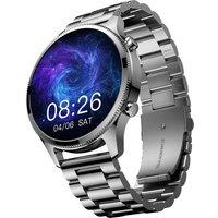 Noise NoiseFit Halo Plus Smart Watch - Elite Silver, Metal Strap, Silver/Grey