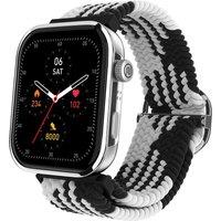 Noise ColorFit Pro 5 Max Smart Watch - Shadow Black with Nylon Band, White,Black