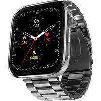 Noise ColorFit Pro 5 Max Smart Watch - Elite Silver with Metal Strap, Silver/Grey