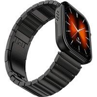 Noise ColorFit Pro 6 Max Smart Watch - Black Chrome with Black Metallic Band, Black