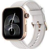 Noise ColorFit Pro 6 Smart Watch - Ivory Gold, Silicone Strap, Gold,Silver/Grey