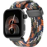 Noise ColorFit Pro 6 Smart Watch - Prismatic Weave, Nylon Strap, Patterned,Black