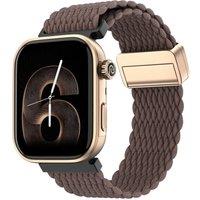 Noise ColorFit Pro 6 Smart Watch - Vineyard Weave, Nylon Strap, Gold,Purple