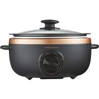 MORPHY RICHARDS Sear and Stew Oval Slow Cooker - Black, Black