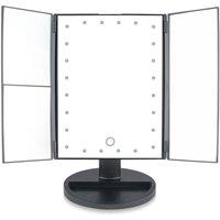RIO 24 LED Touch Dimmable 3-way Make-up Mirror - Black, White,Black
