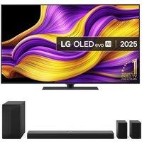 55" LG G5 OLED evo AI 4K HDR Smart TV 2025 (OLED55G56LS) & US70TR 5.1.1 Wireless Sound Bar Bundle, Silver/Grey