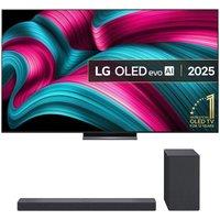 80"-84" LG C5 83" OLED evo AI 4K HDR Smart TV 2025 (OLED83C54LA) & USC9S 3.1.3 Wireless Sound Bar Bundle, Silver/Grey