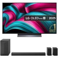 48" LG C5 OLED evo AI 4K HDR Smart TV 2025 (OLED48C54LA) & US60TR 5.1 Wireless Sound Bar Bundle, Black
