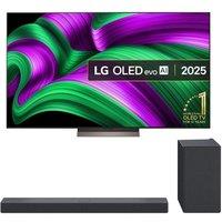 77" LG C5 OLED evo AI 4K HDR Smart TV 2025 (OLED77C56LB) & USC9S 3.1.3 Wireless Sound Bar Bundle, Brown