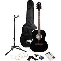 PDT LIMITED RJW-103-BK-PK Acoustic Guitar Bundle - Black, Black